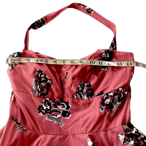 💗Anthropologie Girl From Savoy Akebono Floral Halter Strapless Dress Size 4 - Picture 10 of 13